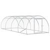 vidaXL Chicken Coop Silver 400 x 150 x 100 cm Galvanised Steel