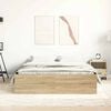 vidaXL Bed Frame without Mattress Sonoma Oak 135x190 cm Double Double