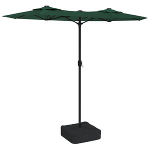 vidaXL Double-Head Garden Parasol Green 316x145 cm