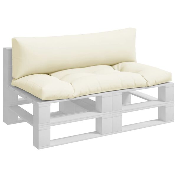 vidaXL Pallet Cushions 2 pcs Sand Fabric