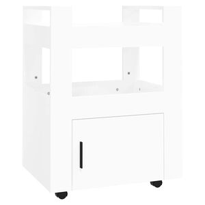 vidaXL Kitchen Trolley High Gloss White 60x45x80 cm Engineered Wood