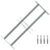 vidaXL Window grilles 500-650 mm Galvanized Steel