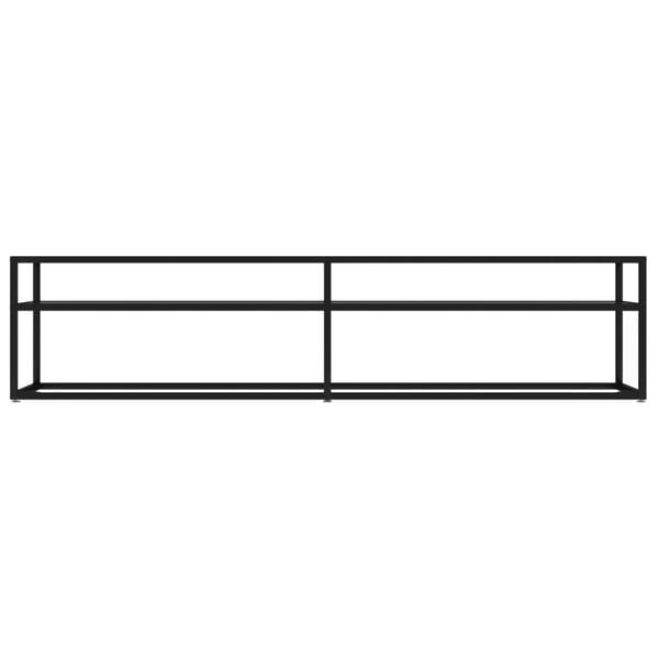 vidaXL TV Cabinet Black 180x40x40.5 cm Tempered Glass