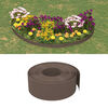 vidaXL Garden Edgings 2 pcs Brown 10 m 20 cm Polyethylene