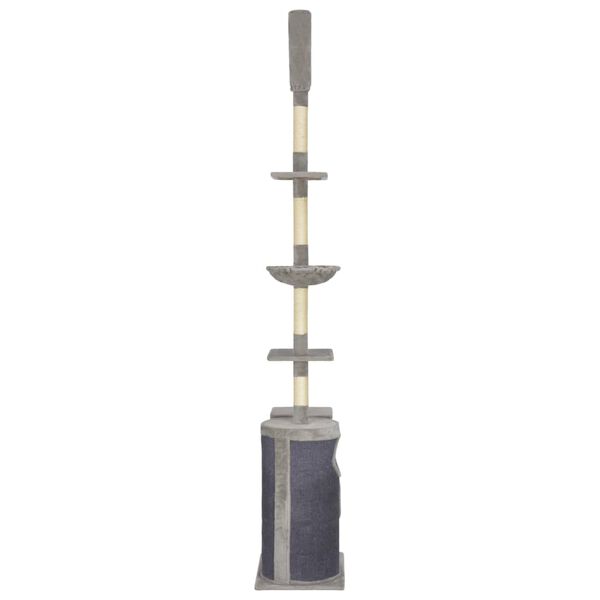 vidaXL Cat Tree with Sisal Scratching Posts Grey 260 cm