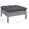 vidaXL 5 Piece Garden Lounge Set with Cushions Grey Pinewood