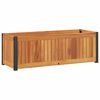 vidaXL Garden Planter 80x30x27.5 cm Solid Wood Acacia and Steel