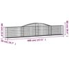 vidaXL Arched Gabion Baskets 6 pcs 400x50x60/80 cm Galvanised Iron
