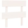 vidaXL Bed Headboard | White | Solid Pine Wood | Decorative Inlays