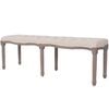 vidaXL Bench Linen Solid Wood 150x40x48 cm Cream White