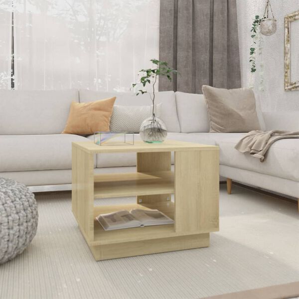 vidaXL Coffee Table Sonoma Oak 55x55x43 cm Engineered Wood