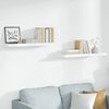 vidaXL Floating Wall Shelves 2 pcs High Gloss White 90x23.5x3.8 cm MDF