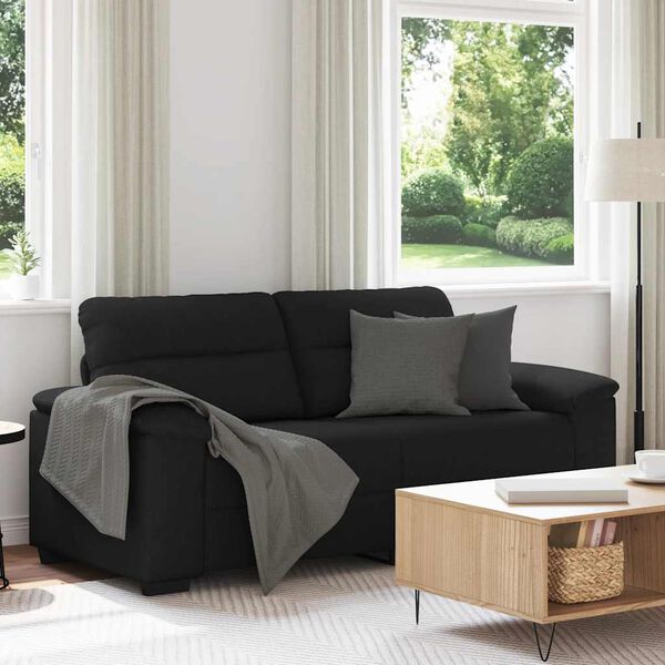 vidaXL 2-Seater Sofa&nbsp;Black 180x81x84 cm Fabric