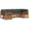 vidaXL Outdoor Sofa Set 6 pcs Natural and Anthracite