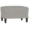 vidaXL Sofa Chair with Footstool Light Grey 60 cm Fabric