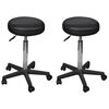 vidaXL Office Stools 2 pcs Black 35.5x84 cm Faux Leather