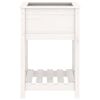 vidaXL Planter with Shelf White 54x54x81 cm Solid Wood Pine