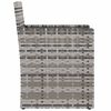 vidaXL 3 Piece Outdoor Lounge Set with Cushions Poly Rattan Grey