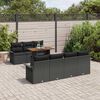 vidaXL Garden Sofa Set with Cushion 8 pcs Black