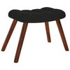vidaXL Rocking Chair with Stool Black Velvet