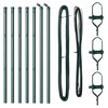 vidaXL Fence Post 7 pcs Green Steel