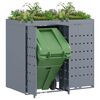vidaXL Wheelie Bin Storage for 2 Bins Light Grey 136 x 77.5 x 121.5 cm