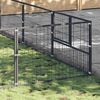 vidaXL Dog Kennel Black 36 m&sup2; Steel