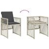 vidaXL 11 Piece Garden Dining Set with Cushions Light Grey Poly Rattan