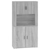 vidaXL Highboard Grey Sonoma Engineered Wood