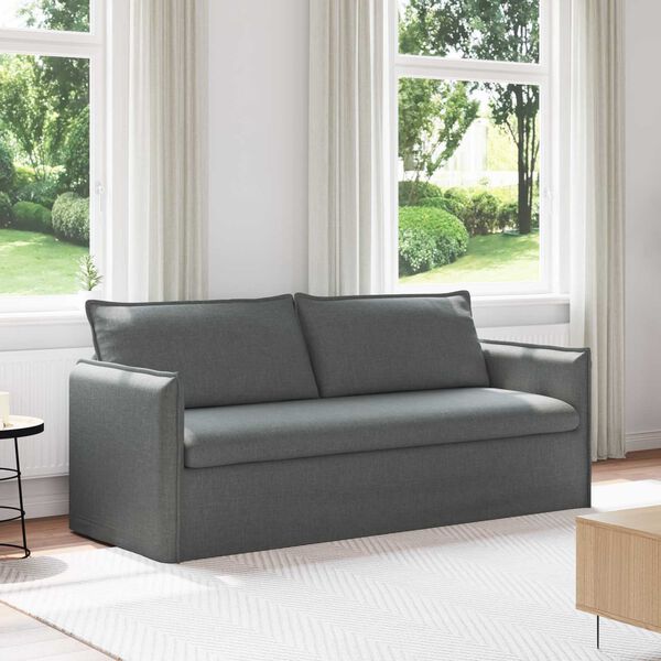 vidaXL Sofa Dark Grey 196 x 82 x 85 cm Fabric