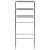 vidaXL 3-Tier Storage Rack over Laundry Machine Silver 69x28x169 cm