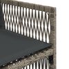 vidaXL Garden Chairs with Cushions 4 pcs Grey Poly Rattan