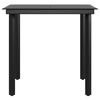 vidaXL 3 Piece Garden Dining Set with Cushions Black