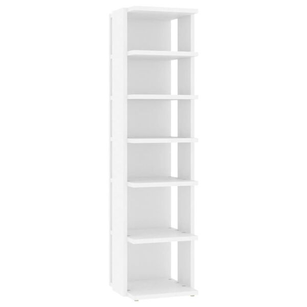 vidaXL Shoe Cabinets 2 pcs White 27.5x27x102 cm Engineered Wood