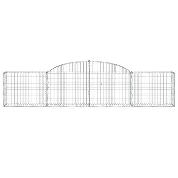 vidaXL Arched Gabion Baskets 11 pcs 300x30x60/80 cm Galvanised Iron