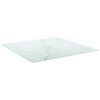 vidaXL Table Top White 60x60 cm 6 mm Tempered Glass with Marble Design