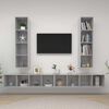 vidaXL Wall-mounted TV Cabinets 4 pcs Concrete Grey Engineered Wood