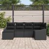 vidaXL Garden Dining Set Black Poly Rattan and Powder-Coated Steel