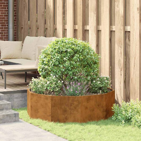 vidaXL Planter Rusty 120 x 120 x 35 cm Weathering Steel