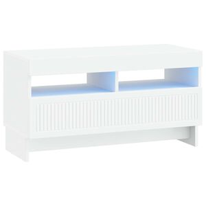 vidaXL LED TV Cabinet White Engineered Wood