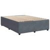 vidaXL Box Spring Bed with Mattress Dark Grey Double Velvet