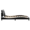 vidaXL Bed Frame "Viana" without Mattress Black and White 152x203 cm Queen Faux Leather