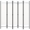 vidaXL 5-Panel Room Divider White 200x180 cm