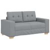 vidaXL Sofa 3 pcs Light Grey Fabric