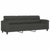 vidaXL 3-Seater Sofa Dark Grey 210 cm Microfibre Fabric