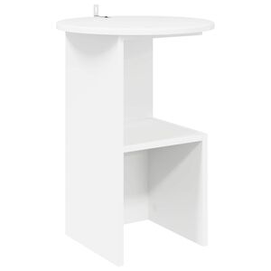 vidaXL Side Table White &Oslash; 39.5 x 55 cm Engineered Wood