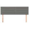 vidaXL Headboards Dark Grey 144x5x78/88 cm Fabric