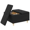 vidaXL Button Stool with Cushion Black 80 x 80 x 45 cm Faux leather