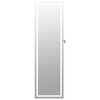 vidaXL Mirror Jewellery Cabinet with LED Lights Wall Mounted White