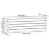 vidaXL Storage Box White 109x36.5x33 cm Solid Wood Pine